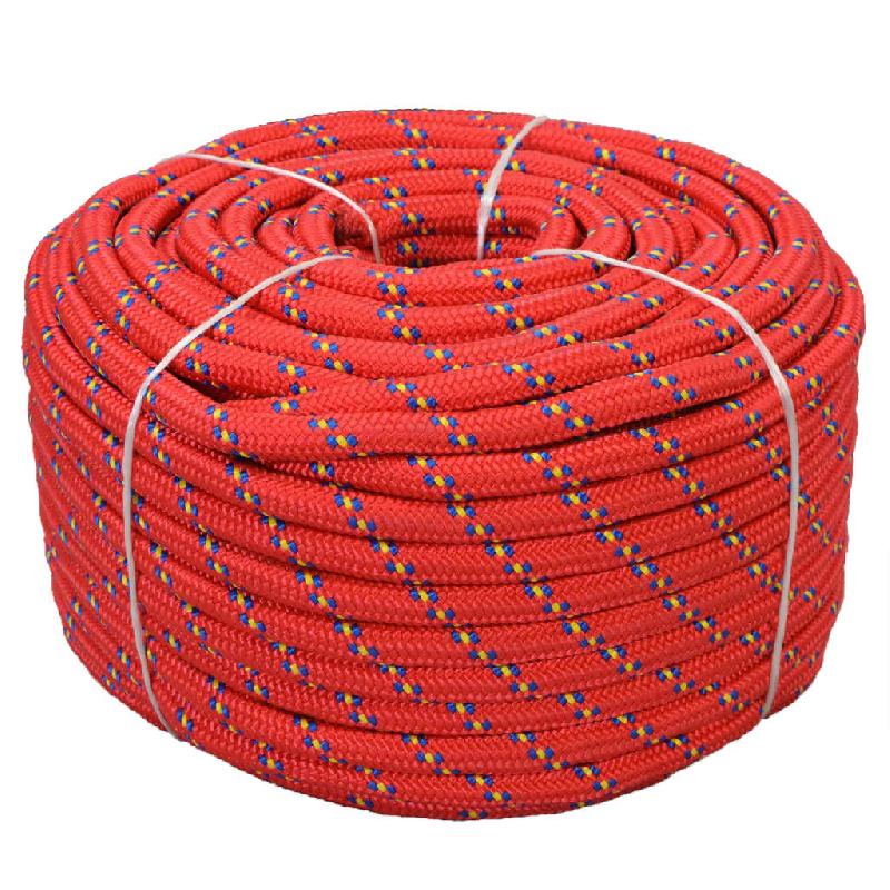 Vidaxl corde de bateau polypropylène 18 mm 50 m rouge 143823_0