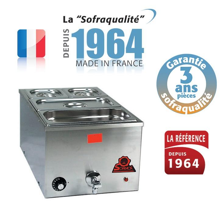 Bain-marie professionnel GN 1/1 avec vidange - Gamme Tradition - 21L - Fabrication française - 21132_0