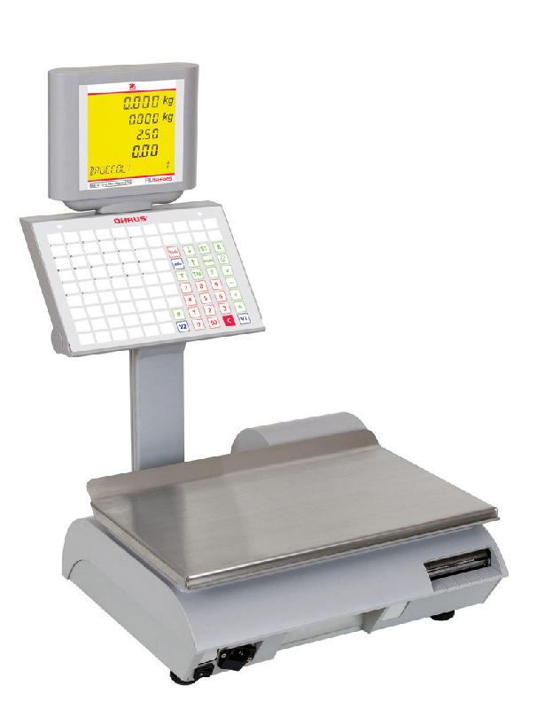 Balance de commerce Ohaus avec imprimante type RU - LCD rétro-éclairé - 6/15kg précision 2/5g - Multi-vendeurs_0