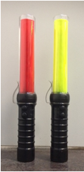 Bâton de guidage lumineux - éclairage LED fixe ou clignotant - BAT R / BAT J - rouge ou jaune_0