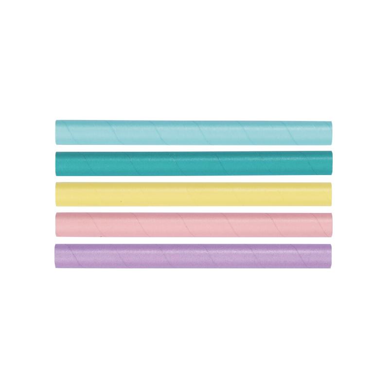 Betik Ecoline – 6000 unités – Paille bubble tea papier mix 5 couleurs – Ø 12 mm x H 20 cm - multicolore en carton 1011188_0