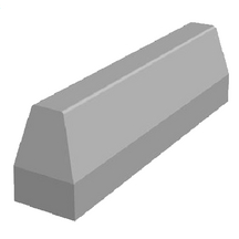 Bordure de défense en béton ordinaire - 100x20x29 cm - 113 kg - Fabrication française_0