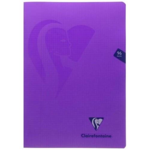 Clairefontaine Lot de 10 Cahier Mimesys A4, 96p./48 feuilles 90 g/m² piquées, coloris assortis (6), quadrillé 4x4 + marge - 3329683031642_0