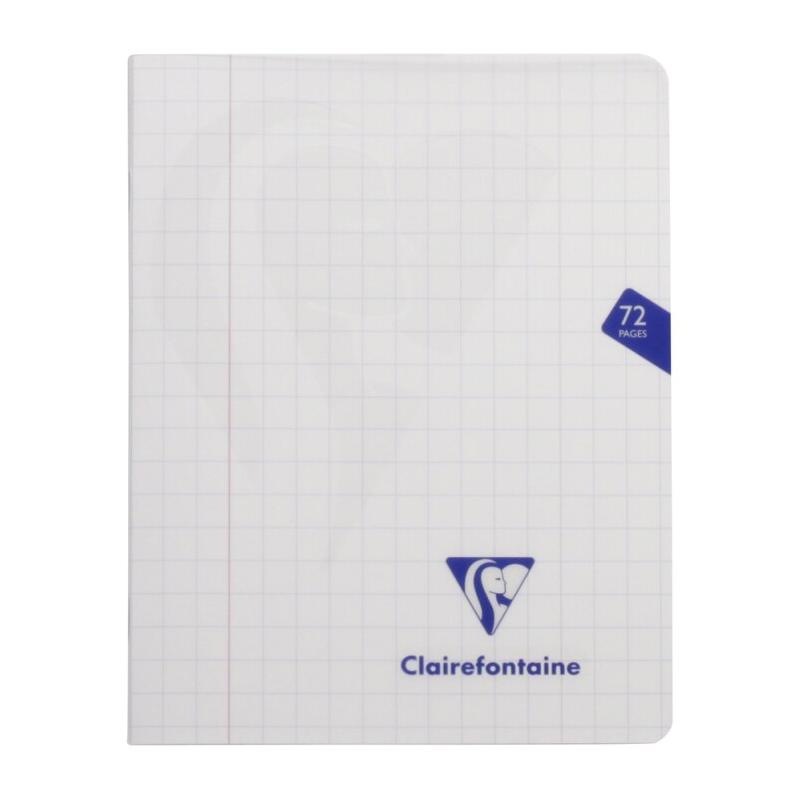 Clairefontaine Lot de 10 Carnet Mimesys A5+, 72p./36 feuilles 90 g/m² piquées, coloris assortis (6), quadr. 10x10 + marge - 3329683003656_0