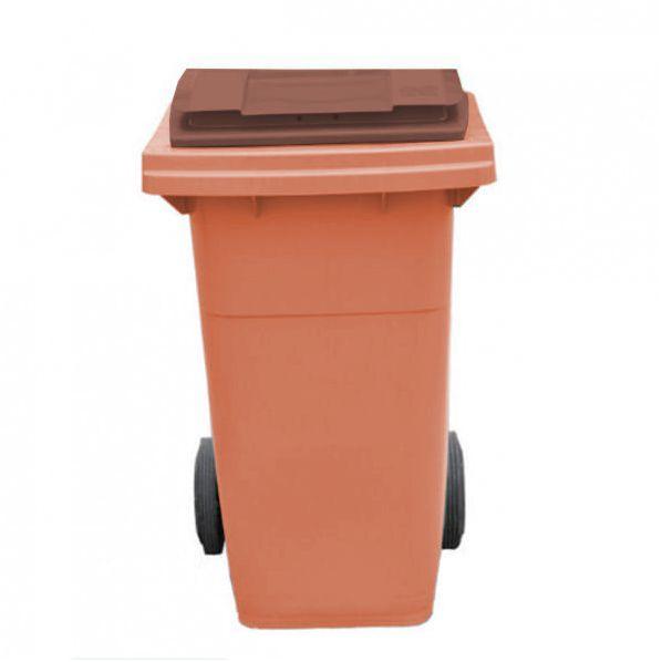 Conteneur poubelle - 80 litres - Marron - Sulo - Fabriqué en France - Garantie 6 ans_0