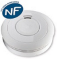 Détecteur avertisseur autonome de fumée optique - Certifié CE EN14604 NF DAAF - Socle de montage, protection antivol, bouton test & silence, piles lithium scellées, autonomie 10 ans, garantie 5 ans, alarme 85 dB_0