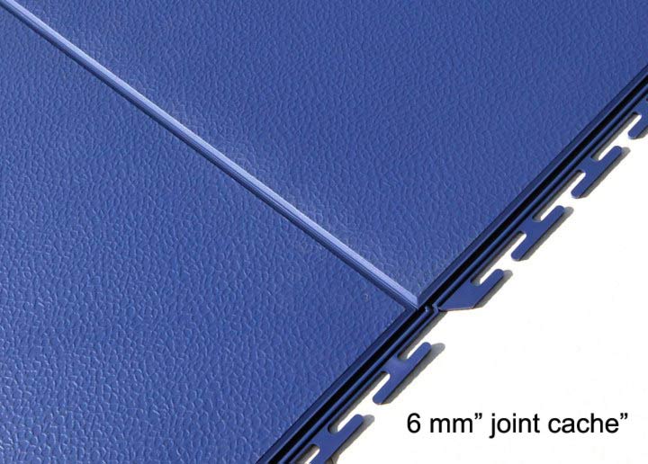 DALLE PVC BLEU à JOINTS CACHÉS pour TOUS TYPES DE SOLS. POSE