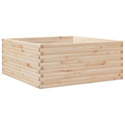 Helloshop26 - Jardinière bac lit surélevé plantes fleurs terrasse jardin 110 x 110 x 46 cm bois de pin massif marron 02_0037316 - 3000213834017_0