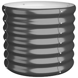 Helloshop26 - Jardinière bac lit surélevé plantes fleurs terrasse jardin acier enduit de poudre 40 x 40 x 36 cm anthracite 02_0038059 - 3000214041117_0