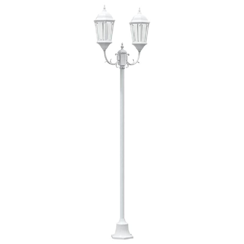 Helloshop26 - Lumière de jardin vintage 68 x 20 x 235 cm éclairage puissant style classique en aluminium blanc 02_0058417 - blanc aluminium 30002405_0