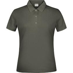 JAMES NICHOLSON, Polo femme, manches courtes, manches avec bande elasthanne, anthracite, XL, - XL gris 7865540528482_0