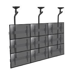 KIMEX Support plafond mur d'images pour 9 écrans TV 50''-55'' - gris 3700685415249_0
