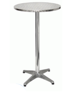 Mange-debout en aluminium - plateau inox - base fonte 3kg - intérieur/extérieur - H1050mm x D600mm_0