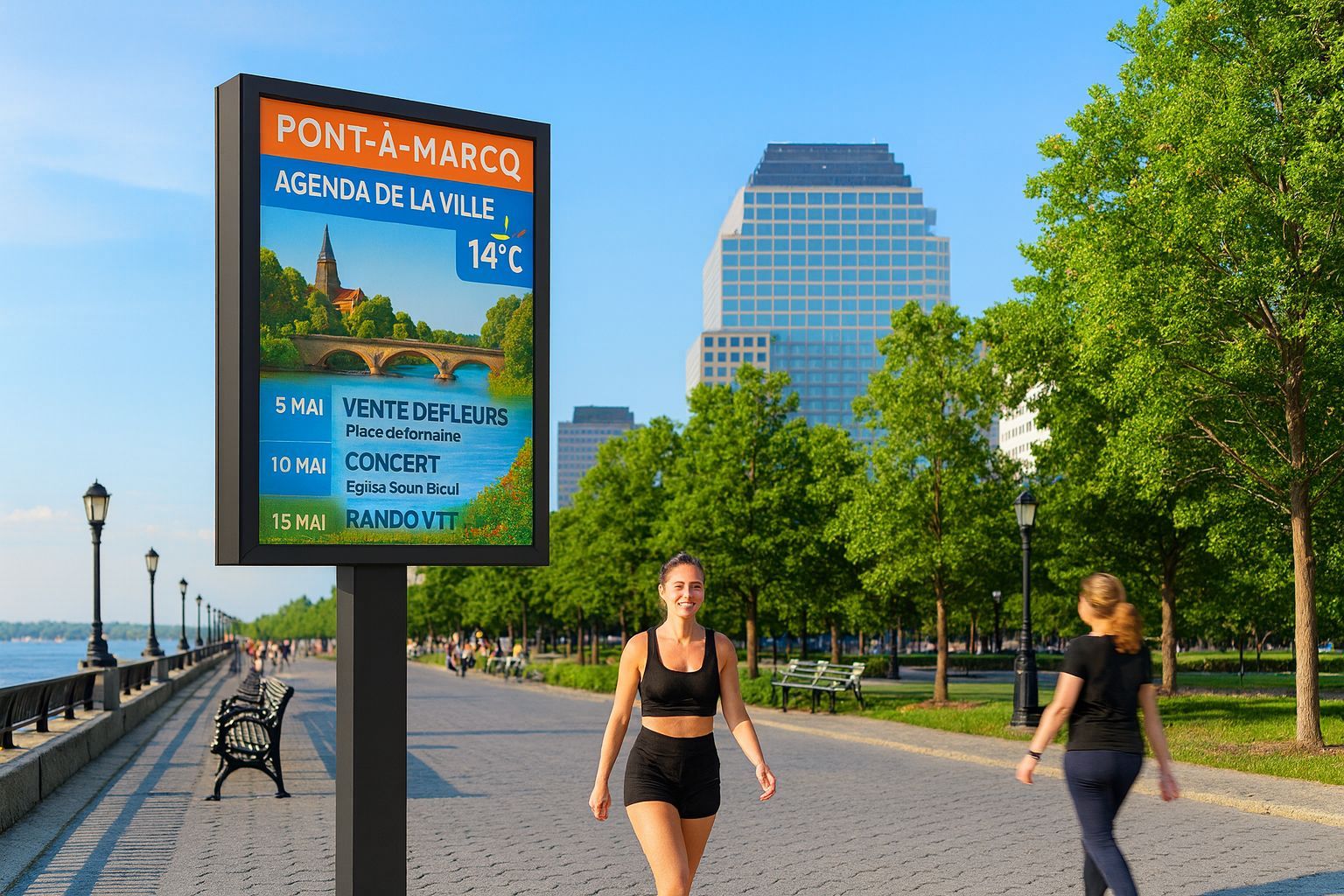 Panneau d'affichage lumineux LED - hauteur des caractères disponibles de 60 à 900 mm - aloes red - Anima_1