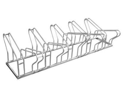 Rack à vélos double face - acier zingué - capacité 8 ou 10 vélos - fixation au sol_0