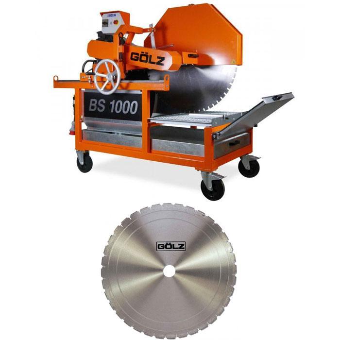 Scie électrique triphasée de maçon BS1000 + 1 disque BS30 Ø 1 000 mm - GOLZ - 02829002020+03963291000_0