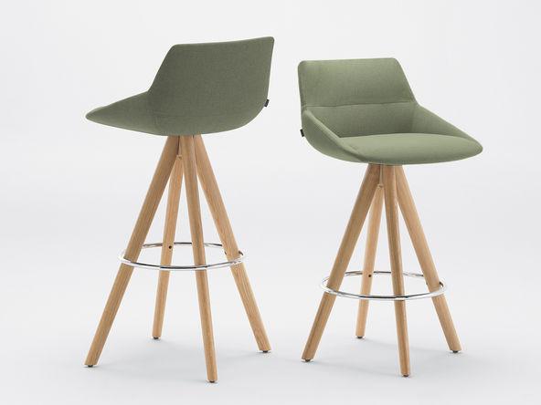 Chaise haute Dunas XS Wood avec pied pyramidal giratoire_0