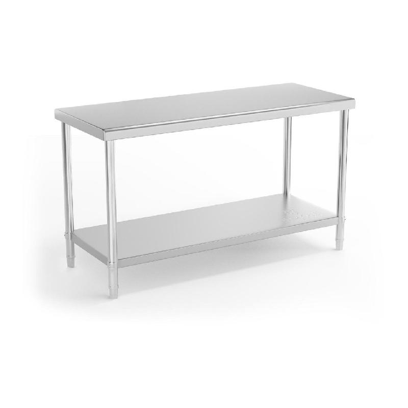 Table de travail cuisine professionnelle - Acier inox - 150 x 60 cm - Capacité 230 kg - Réf. 14_0003659_0