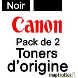 718 BK - PACK DE 2 TONERS NOIRS - PRODUIT D'ORIGINE CANON - 2662B005 - 2 X 3400 PAGES