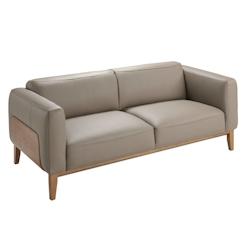 AC ANGEL CERDA Angel Cerdá Canapé 3 places en cuir vison 6029C 209 x 92 x 77 - gris fourrure 8435631002680_0