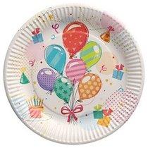 ASSIETTE EN CARTON 'FÊTE', ROND, 230 MM - LOT DE 6