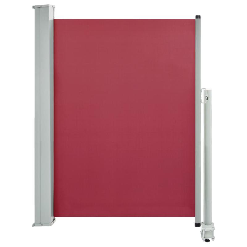 AUVENT PARAVENT STORE BRISE-VUE LATÉRAL RÉTRACTABLE DE PATIO JARDIN TERRASSE BALCON PROTECTION VISUELLE ÉCRAN 100 X 300 CM ROUGE 02_0007188_0