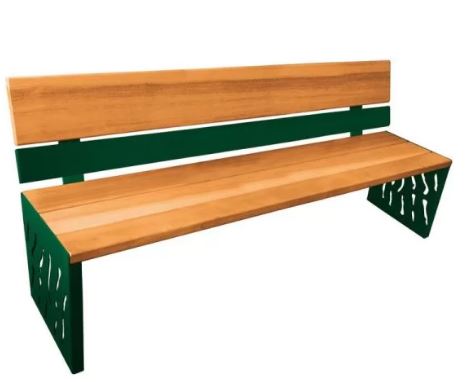 Banc public Venise - lames en bois - 1800 mm - structure en acier_0