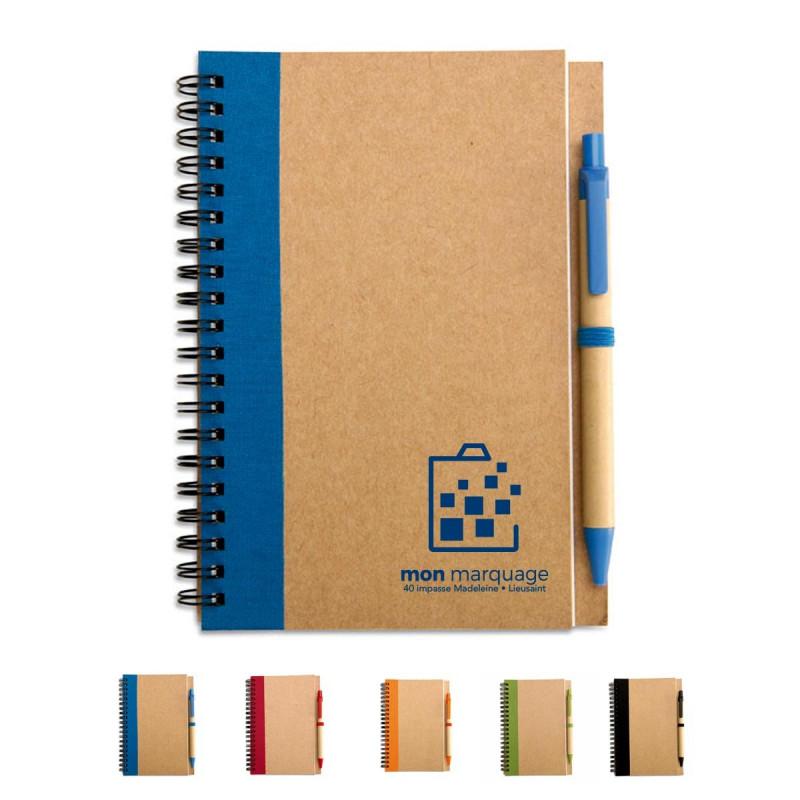 Carnet à spirales avec stylo Recycle - Blocs-notes personnalisés_0