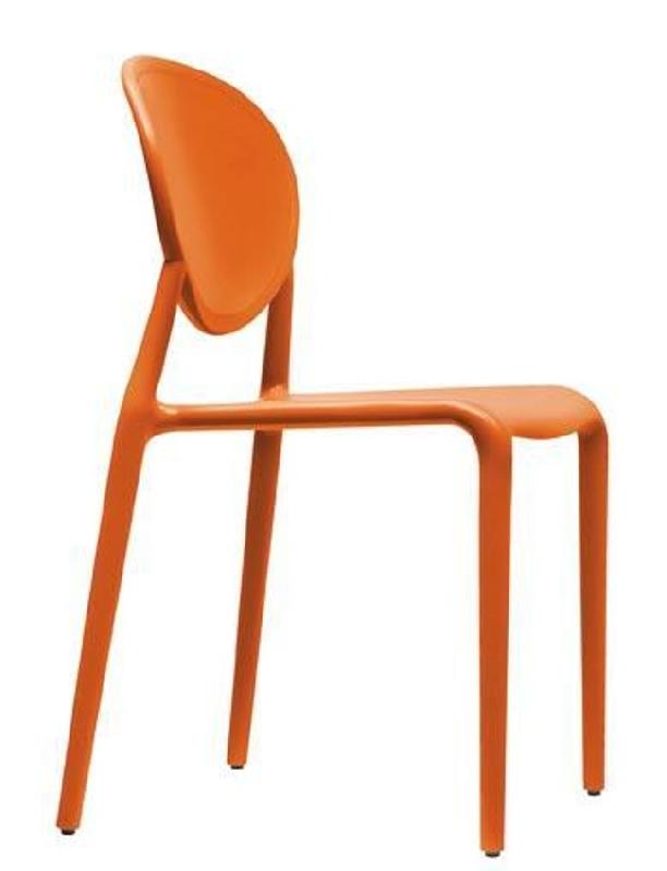 Chaise Mahita - en polypropylène recyclable - dos plein - disponible en plusieurs couleurs_0
