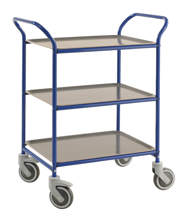 Chariot de service - 3 plateaux amovibles gris anthracite - capacité 150 kg - dimensions 770x495x960 mm_0