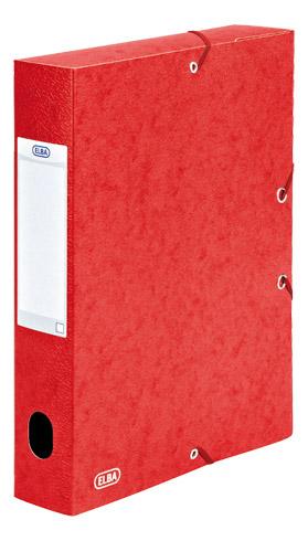 CHEMISE BOX CARTE EUROFOLIO+ OXFORD 24 X 32 CM DOS 6 CM ROUGE