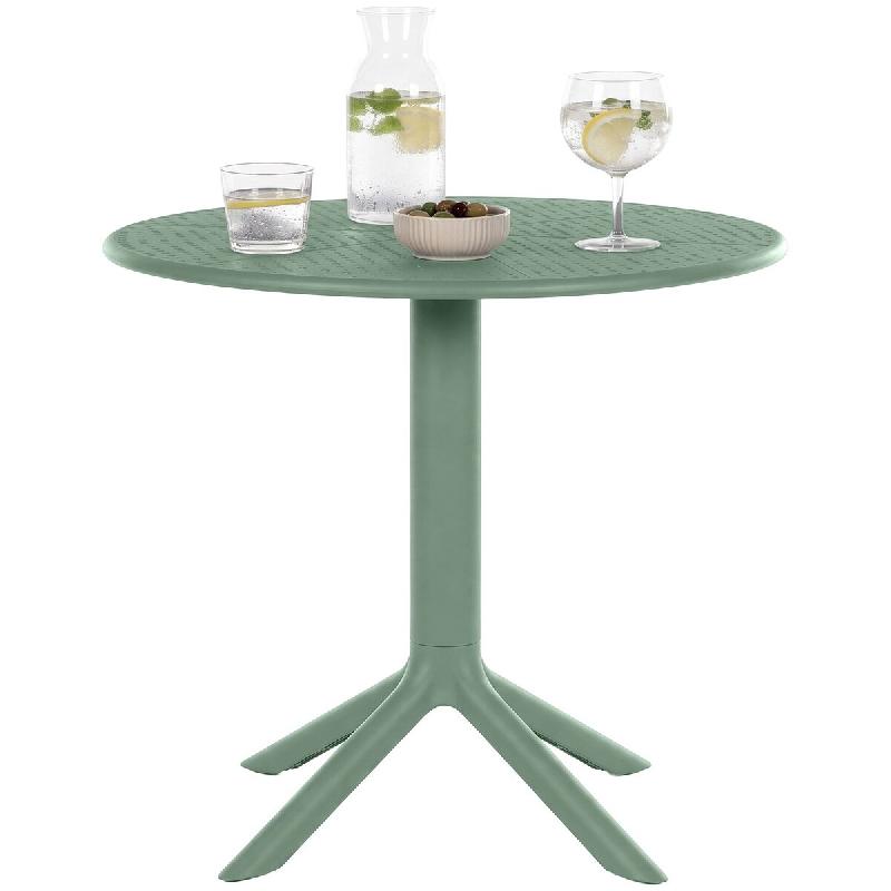 CLP Table ronde Lacota 60 cm Plastique HBT: 76x60x60 cm Olive - vert 328443_0