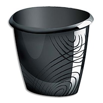 CORBEILLE À PAPIER ORIGINS - DIMENSIONS L30 X H32,3 X P36,3 CM COLORIS NOIR - LOT DE 2