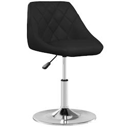 Décoshop26 - Chaise de salle à manger x1 hauteur réglable en PVC noir DEC025050 - noir 3000255043187_0