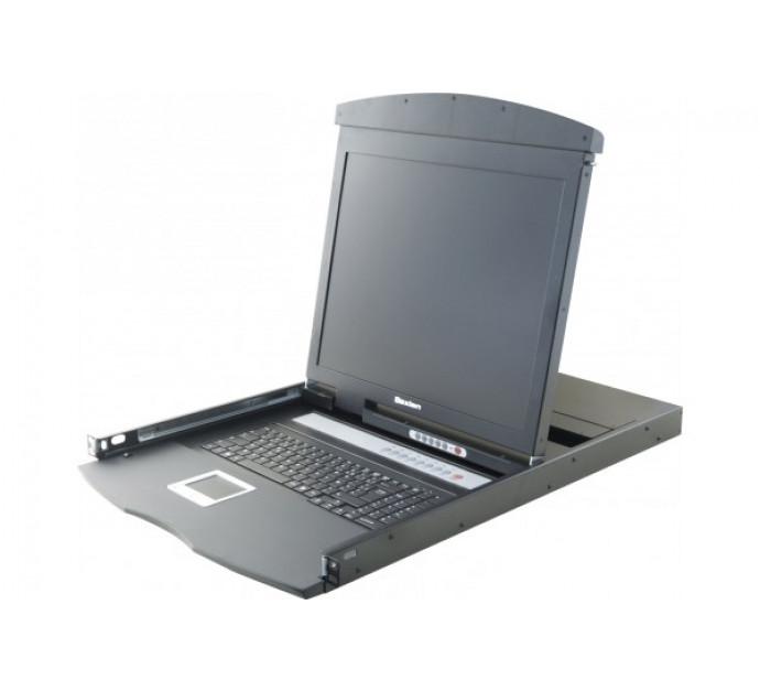 Dexlan console LCD 19'' Dual Rail KVM rackable 8 ports VGA/PS2-USB avec câbles - Réf. 751908_0