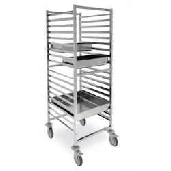 Distform Chariot Haut de Transport GN 2/1 Renforcé en Inox Acier inoxydable 660x750x1700mm - 641094781101_0