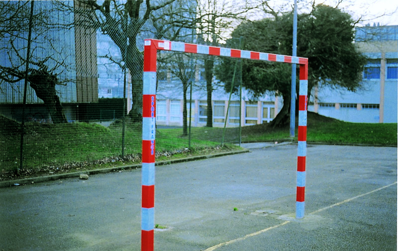 Façade seule Anti Vandale 80x80 sur Fourreaux - Ref : 72333GP - Hand Anti Vandalisme 3mx2m - Finition galvanisé et rouge_0