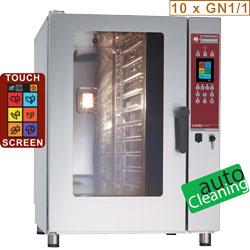 Four électrique touch screen vapeur/convection  10x gn 1/1 - auto-cleaning     dfv-1011/pts_0