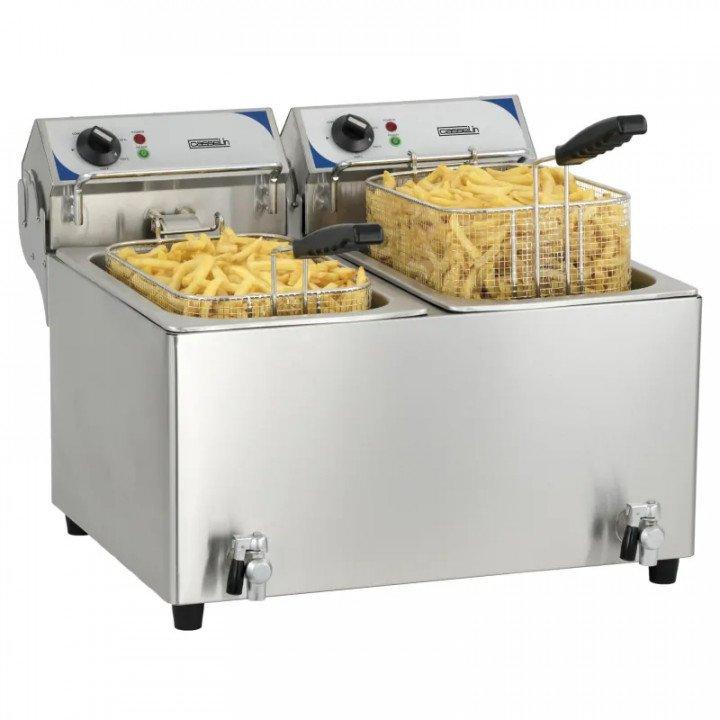 Friteuse inox électrique 2 x 10 Litres, 5600 W, 220 V - MONO_0