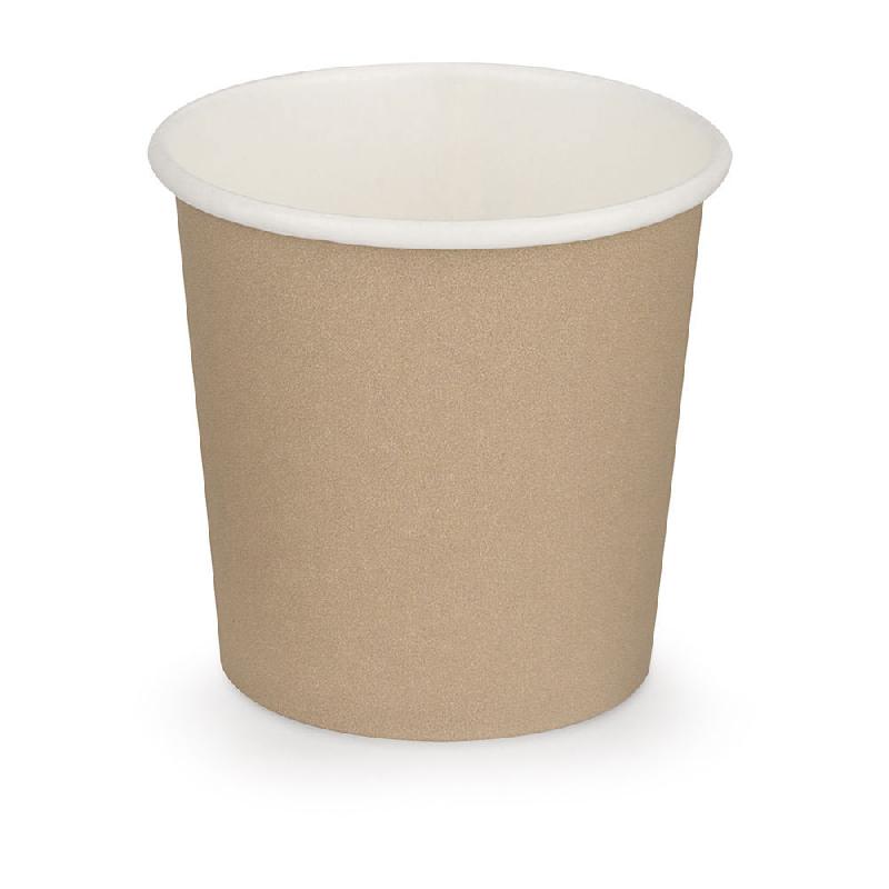 GOBELETS CARTON JETABLES- 10CL - BRUN - PAQUET 100 UNITES