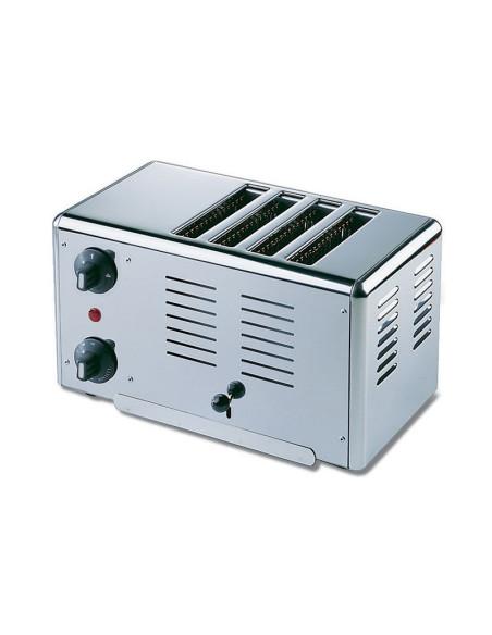 Grille-pains SOFRACA - Référence TG4 - 4 fentes, tout inox, compact et robuste_0