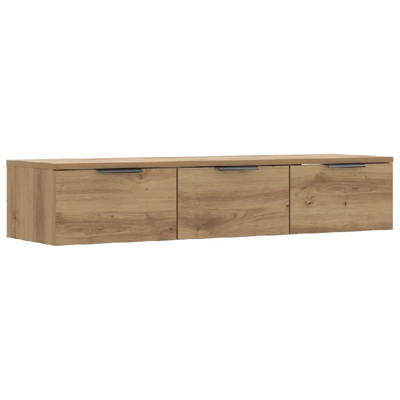 Helloshop26 - Armoire murale en bois d'ingénierie élégant et pratique 102 x 30 x 20 cm en bois chêne artisanal 02_0050989 - Bois massif 3000236684910_0