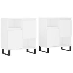 Helloshop26 - Buffet bahut commode armoire meuble de rangement organisateur cuisine salle de séjour salons lot de 2 bois 02_0036695 - 3000213001761_0