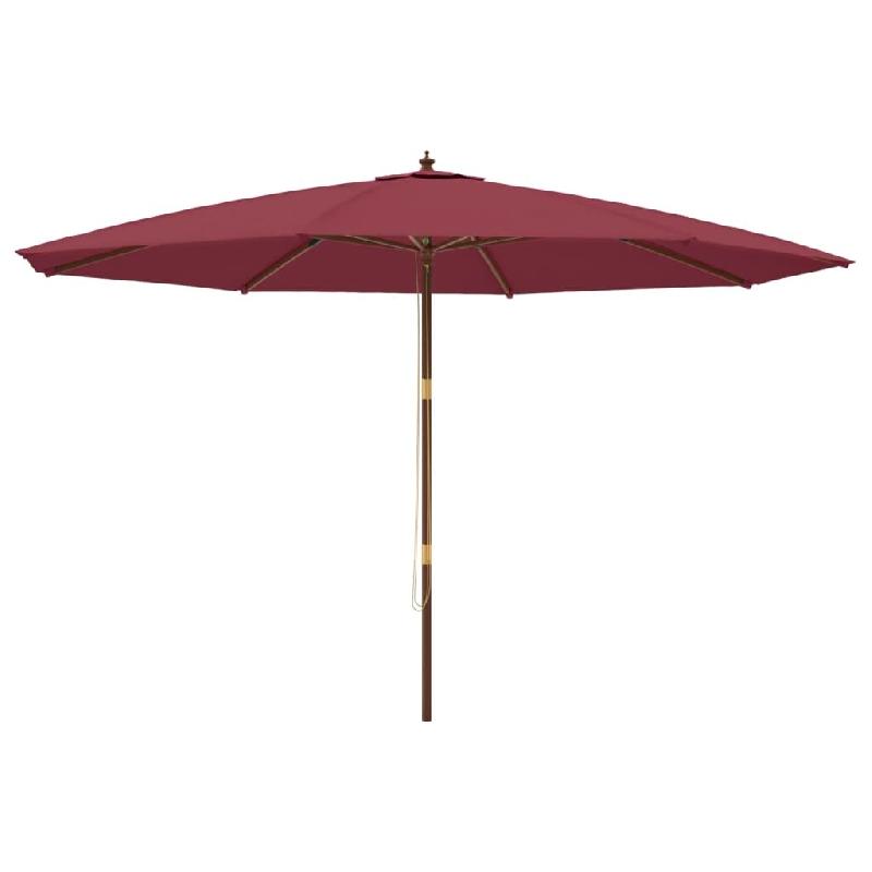 Helloshop26 - Parasol de jardin avec mât en bois 400 x 273 cm rouge bordeaux 02_0008351 - 3000446347766_0