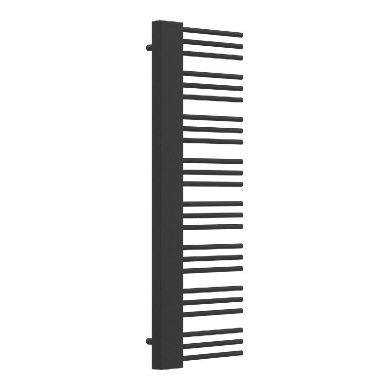 Helloshop26 - Radiateur sèche-serviettes chauffage salle de bain 50 mm acier 146 x 45 cm noir 03_0010405 - noir 3000225206482_0