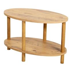 Helloshop26 - Table basse ovale 43 x 70 x 44 cm effet bois 03_0008479 - 3001934082725_0