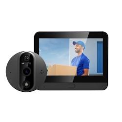 Interphone Vidéo 1080P Grand Écran Vision Nocturne Angle Large WiFi PIR Gris YONIS - gris 3615616948362_0