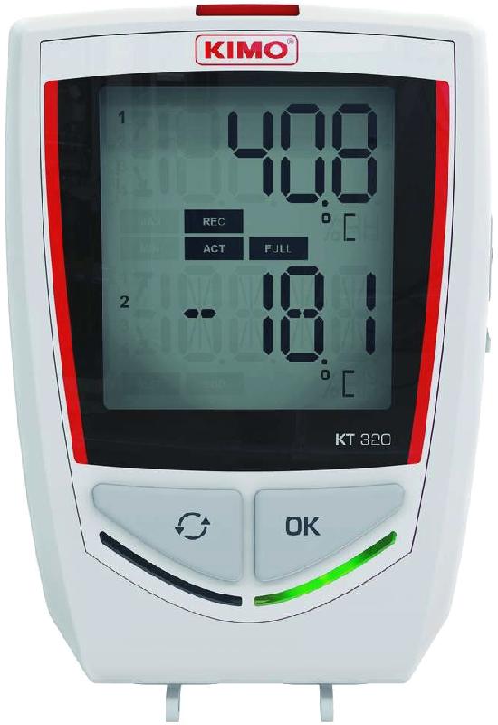 ENREGISTREUR DE TEMPÉRATURE AMBIANTE + 2 VOIES UNIVERSELLES POUR SONDES EXTERNES - BL - KIMKT320