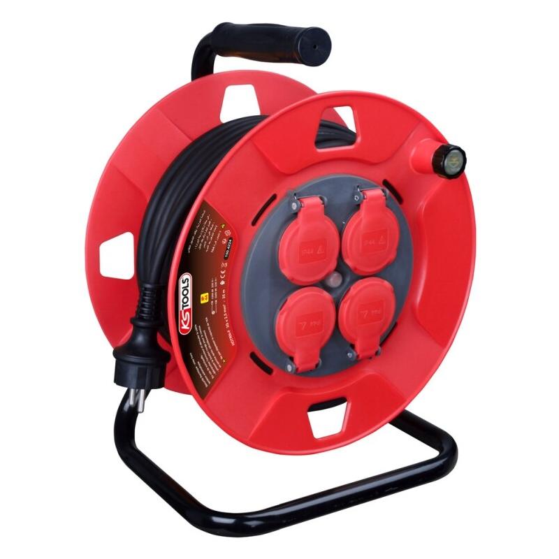 KS Tools Enrouleur électrique sur touret, 3x2,5mm - IP44 - 4042146589878_0