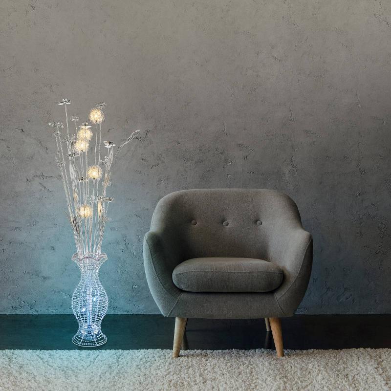 GLOBO LAMPADAIRE LED ANTON, COULEURS RVB, ASPECT VASE